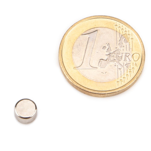 Scheibenmagnet Neodym Ø 6,0 x 4,0 mm N35H Nickel