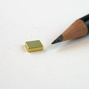 Quadermagnet 6,0 x 5,0 x 1,8 mm N50 Gold - hält 600 g