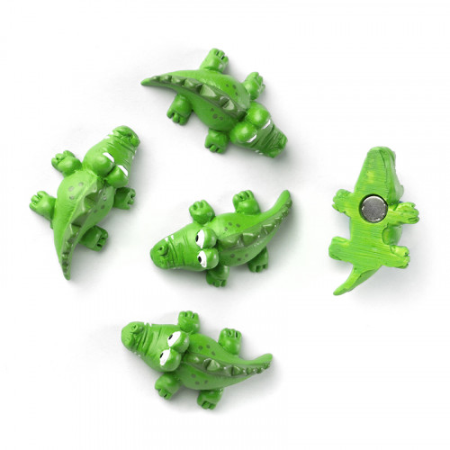 Dekomagnete KROKO - Set mit 5 grünen Magnet-Krokodilen