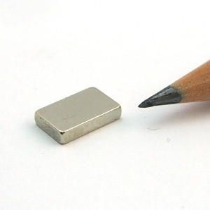 Quadermagnet 10,0 x 6,0 x 2,0 mm N52 Nickel - hält 1,25 kg