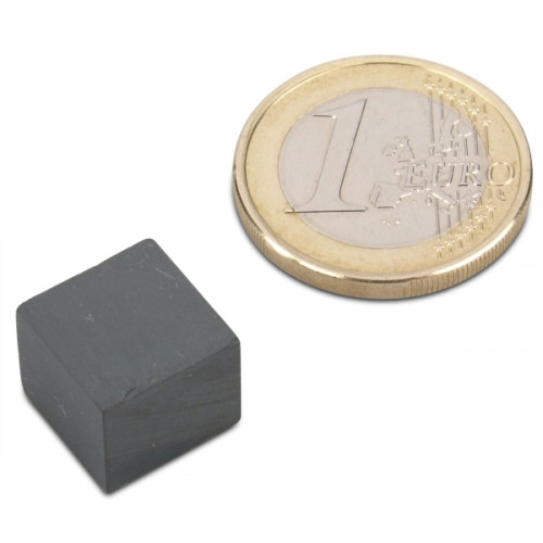 Quadermagnet 12,0 x 12,0 x 10,0 mm Y35 Ferrit - hält 600 g