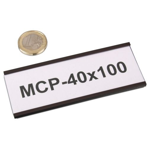 Magnetisches C-Profil 100 x 40 mm mit Papier und Schutzfolie