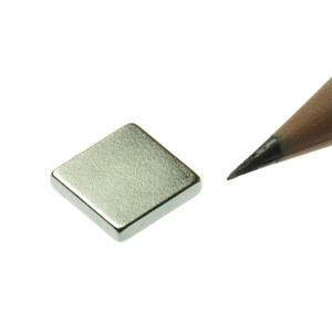 Quadermagnet 10,0 x 10,0 x 2,0 mm N45 Nickel - hält 1,2 kg