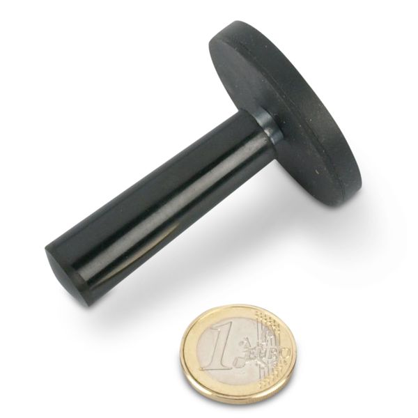 Tifler Starker Magnet mit Griff, rund, Chromblende, bis 43 kg Ø 81 mm  Rundmagnet