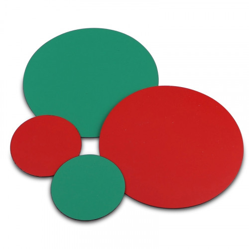 Wendemagnet Magnetsymbol aus Magnetfolie rot/grün 2-farbig
