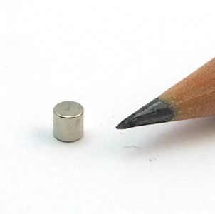 Scheibenmagnet Ø 3,0 x 3,0 mm N45 Nickel - hält 500 g