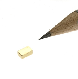 Quadermagnet 5,0 x 3,0 x 2,0 mm N52 Gold - hält 550 g