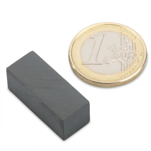 Quadermagnet 25,0 x 10,0 x 10,0 mm Y30 Ferrit - hält 900 g