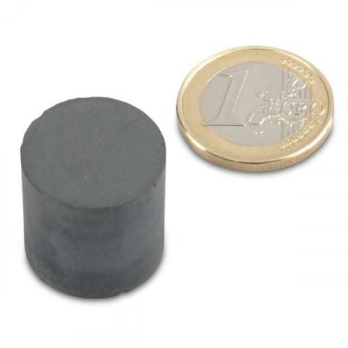 Scheibenmagnet Ø 20,0 x 20,0 mm Y35 Ferrit - hält ca. 1,7 kg