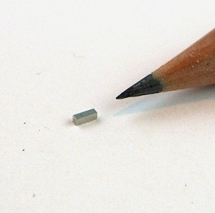 Quadermagnet 3,0 x 1,0 x 1,0 mm N45 Nickel - hält 150 g