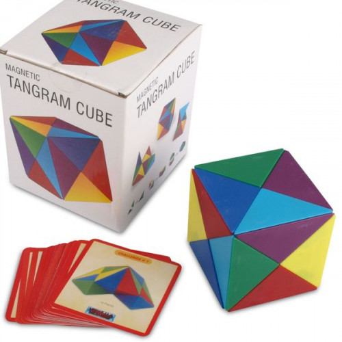 TANGRAM CUBE Magnetwürfel, 24 magnetische Pyramiden, Spiel