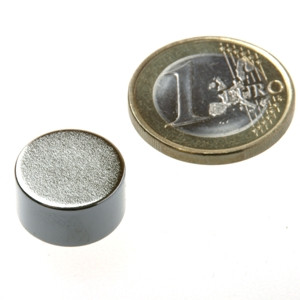 Scheibenmagnet Ø 15,0 x 8,0 mm N42 Nickel - hält 7,2 kg