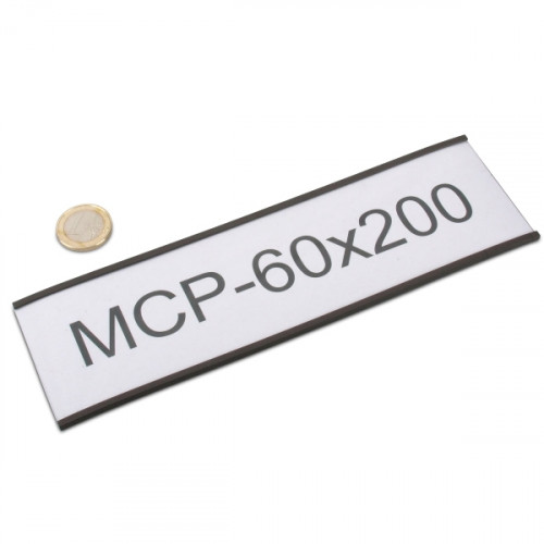 Magnetisches C-Profil 200 x 60 mm mit Papier und Schutzfolie