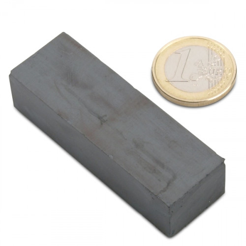 Quadermagnet 60,0 x 20,0 x 15,0 mm Y35 Ferrit - hält 3,5 kg