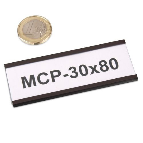 Magnetisches C-Profil 80 x 30 mm mit Papier und Schutzfolie