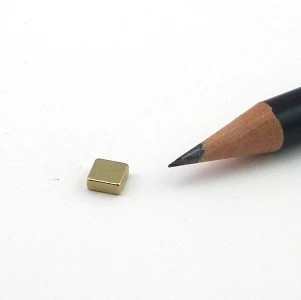 Quadermagnet 5,0 x 5,0 x 2,0 mm N45 Gold - hält 700 g