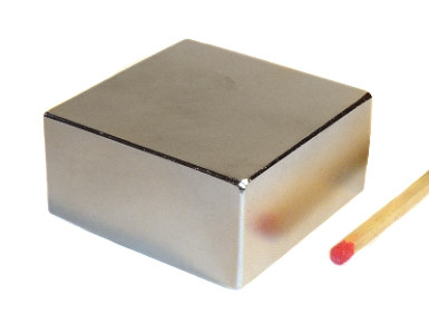Quadermagnet 40,0 x 40,0 x 20,0 mm N40 Nickel - hält 60 kg