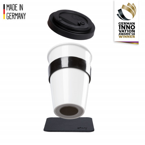 silwy Porzellan-Magnet-Kaffeebecher TO-GO-CUP mit Nano-Gel-Pad